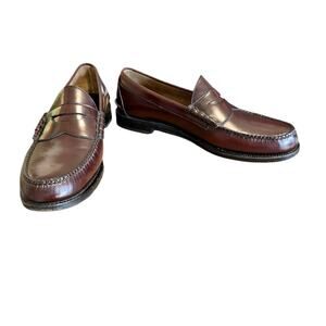 Johnston & Murphy Mens Penny Loafers Shoes Size 12 Brown Leather Slip On 24-9003